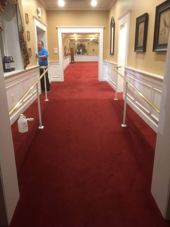 Red Color Restoration at Funeral Home in Fredericksburg, VA