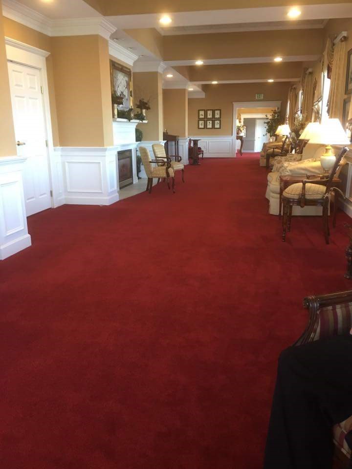 Red Color Restoration at Funeral Home in Fredericksburg, VA