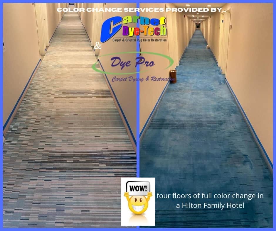Carpet Color Change at Hilton Hotel in Atlantic City, NJ
