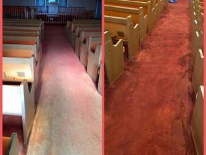 Church Carpet Color Restoration in Gatesville, NC