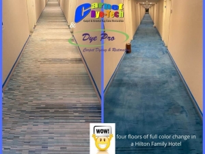 Carpet Color Change at Hilton Hotel in Atlantic City, NJ